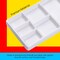 9-Well News Ceramic Rectangle Artist Paint Palette for Watercolor Gouache Acrylic Oil Painting